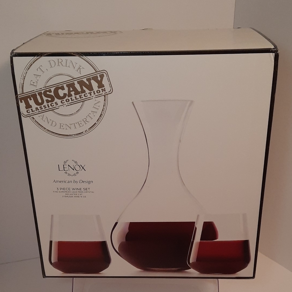 Lenox 3 Piece European Crystal Wine Set, Tuscany Classics Collection